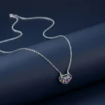 Shop our Silver Handbag Chain Pendant at The VelvetBox. Premium 925 silver with colorful crystals. BIS Hallmarked quality with free shipping.