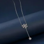 Get the Silver Elegant Crystal Snowflake Silver Necklace Best Price in India | 925 Snowflake Pendant