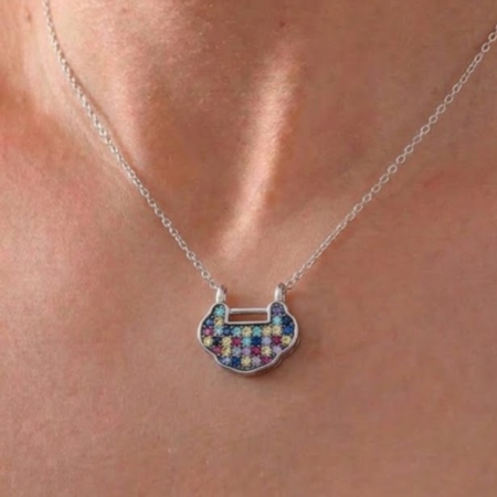 Luxury Purse Pendant Necklace – Silver Chain