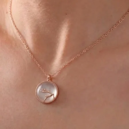 Silver Rose Gold Chain Pendant