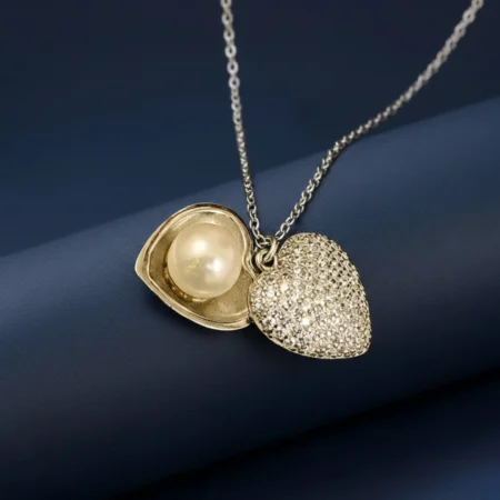 Heart Locket with Pearl – 925 Silver Pendant | The Velvetbox