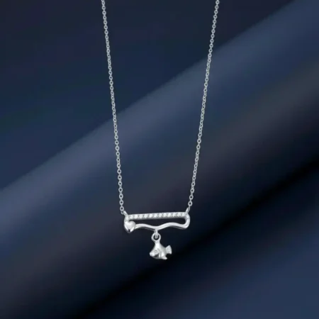 Silver Dog Bone Pendant Necklace  – Pet Lover Jewelry