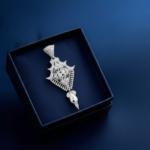 Elegant Silver Pendant with Floral Design jewellery for ladies in India by The VelvetBox.