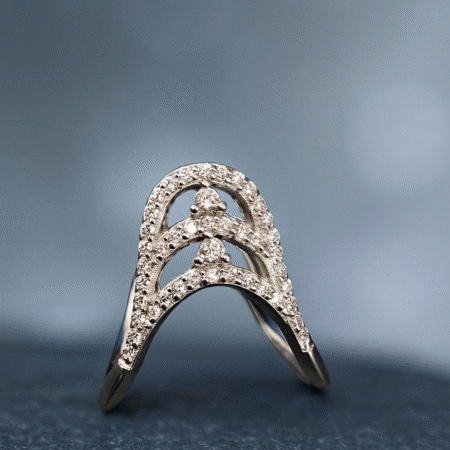 925 silver women vanki ring with antique temple jewellery design