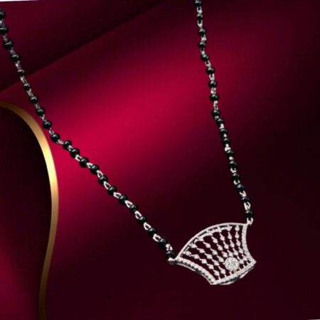 925 sterling silver mangalsutra with black beads, elegant traditional Indian necklace for women, perfect for weddings and daily wear