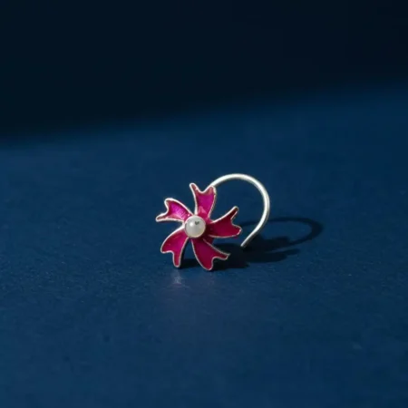 The Velvet Box Sterling Silver Nose Pin – Elegant Minimalist Jewelry for Everyday Wear