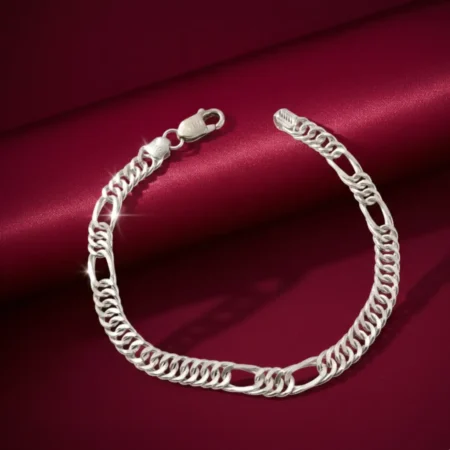 925 Sterling Silver Men's Chain Bracelet