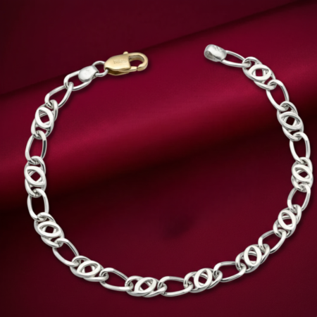 Classic 925 Sterling Silver Men's Chain Bracelet
