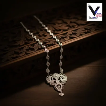 925 Sterling Silver Floral Necklace