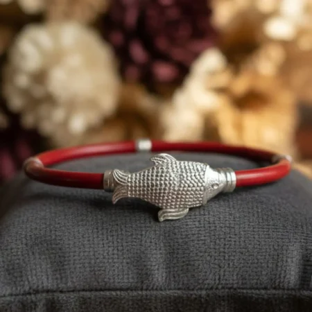 925 Sterling Silver Fish Motif NOYA Bangle for Women