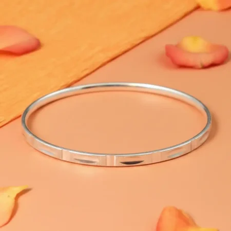 925 Sterling Silver Bala Bangle for Women | Minimal Plain Daily Wear Silver Bala