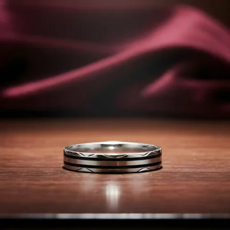 Men’s 925 Sterling Silver Band Ring | The Velvet Box