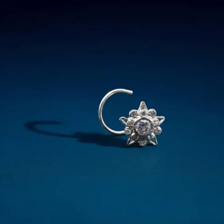 925 Sterling Silver Star Floral Pin