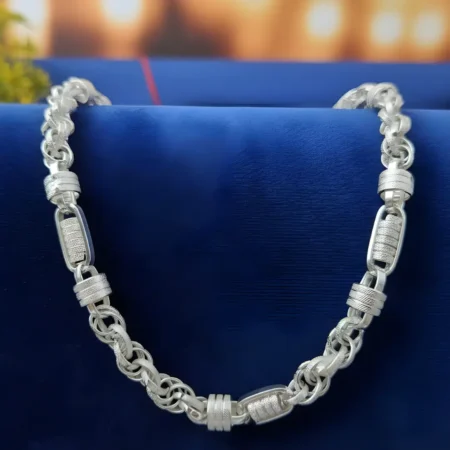 925 Sterling Silver Chain for Men | Classic Polished Silver Necklace for Daily Wear
