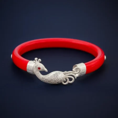 The Velvet Box Single Pola Peacock Design Item – Elegant Handmade Decorative Piece