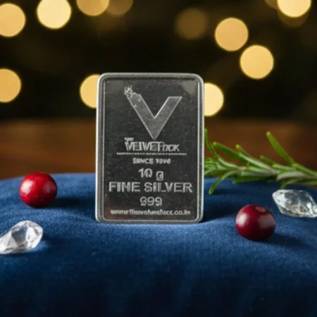 The Velvet Box 10g 999 Fine Silver Bar | Pure Silver | Hallmarked | Investment & Gifting