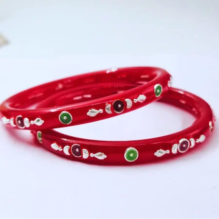 The Velvet Box 925 Sterling Silver Red Pola Bangle – Wholesale & Bulk