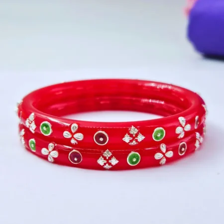 The Velvet Box 925 Sterling Silver Red Pola Bangle – Wholesale & Bulk