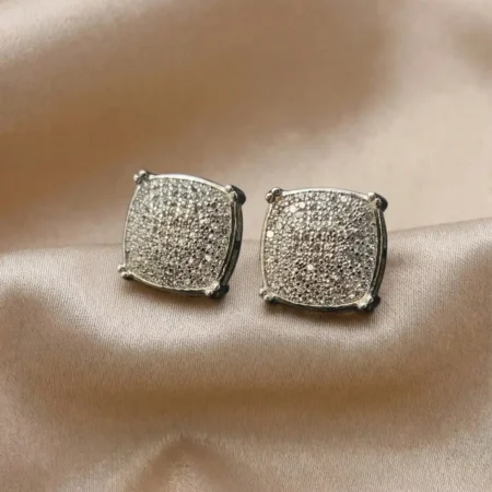 Enamel Stud Earrings in 925 Silver | The Velvet Box