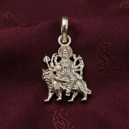 925 Silver Durga Maa Pendant for Women & Girls – BIS Hallmarked Pure Silver Religious Jewelry