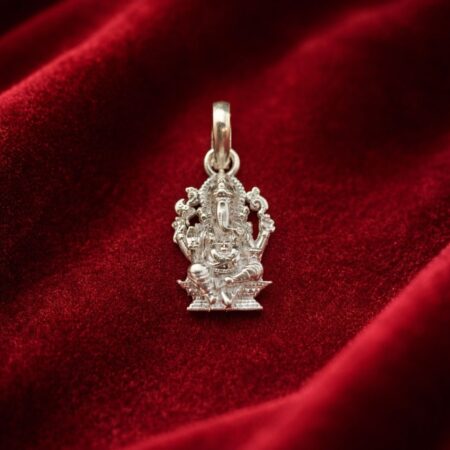 925 Silver Ganesha Pendant for Women & Girls – BIS Hallmarked Pure Silver Religious Jewelry