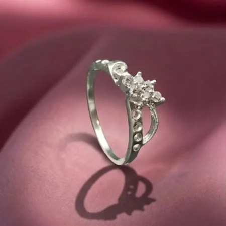 Floral Crown Design 925 Sterling Silver Ring for Women and Girls - BIS Hallmarked