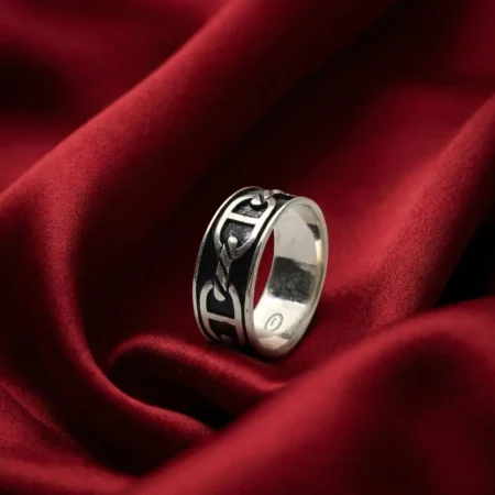 Luxury 925 Sterling Silver Men's Band with Marine Chain Anchor Link Design - BIS Hallmarked