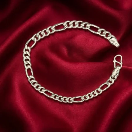 925 Sterling Silver Figaro Chain Bracelet for Men's | BIS Hallmarked