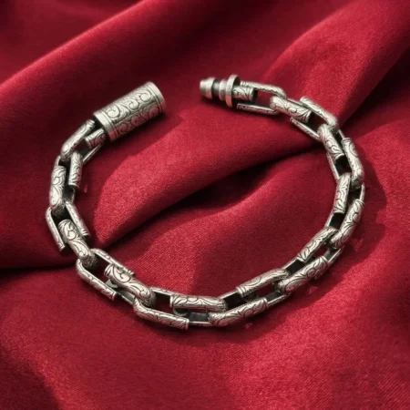 925 Sterling Silver Bold Curb Link ID Bracelet for Men | BIS Hallmarked