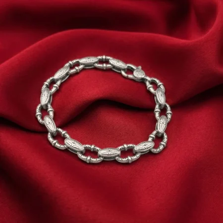 925 Sterling Silver Classic Bold Curb Link Kada Bracelet for Men | BIS Hallmarked