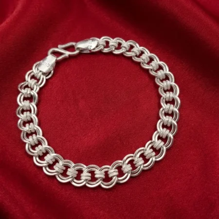 925 Sterling Silver Classic Bold Box Link Bracelet for Men | BIS Hallmarked