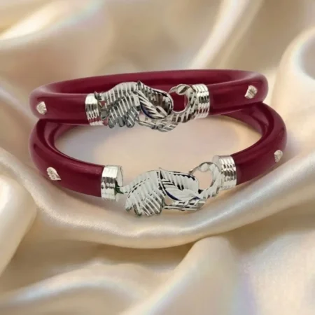 925 Silver Pola Bangle with Traditional Peacock Motif | Fine Jewelry for Women