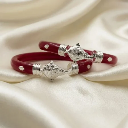 Majestic Elephant 925 Silver Pola Bangle for Women – BIS Hallmarked by The Velvet Box