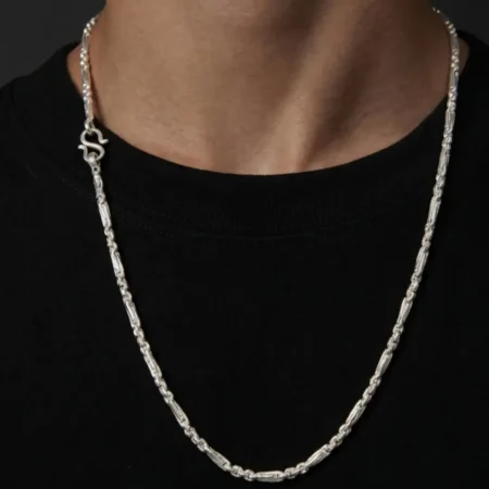 Pure 925 Sterling Silver Men's Indo-Italian Link Chain - BIS Hallmarked