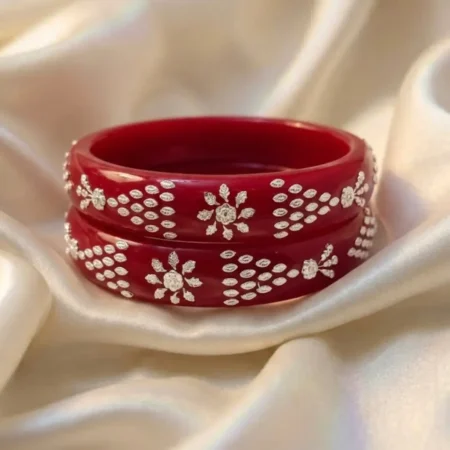 Pure 925 Silver Pola Bangle - Majestic Peacock & Elegant Leaf Mesh Design (BIS Hallmarked)