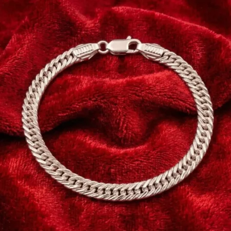 925 Sterling Silver Classic Bold Curb Link Bracelet for Men | BIS Hallmarked