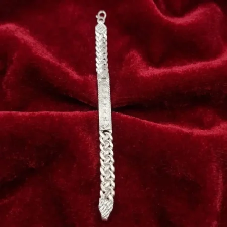 925 Sterling Silver Floral Designer Kada Bracelet for Men's | BIS Hallmarked
