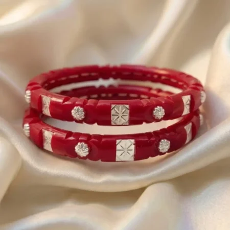 Radial Jaal & Dotted Lattice 925 Silver Pola Bangle