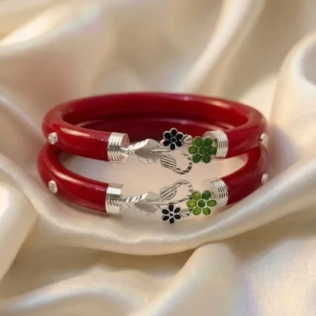 Premium 925 Silver Pola Bangle Set for Women