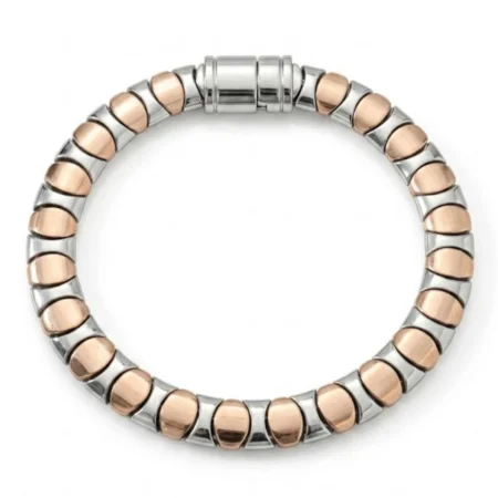 Bracelet for Men with Dual-Tone Segmented Links