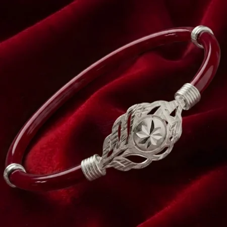 925 Silver Red Noya Bangle