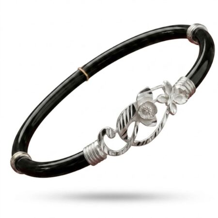 925 Black Silver Noya Bangle