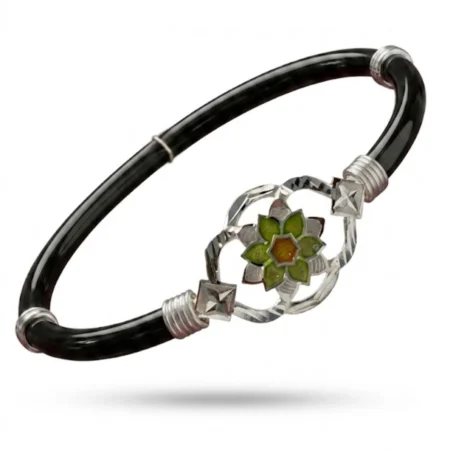 Floral Rhombus Noya Bangle Bracelet for Women