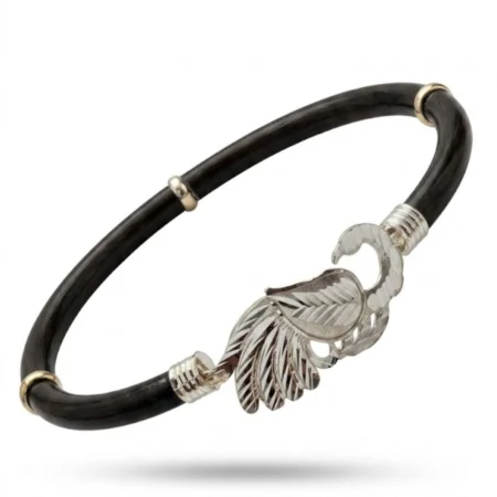 Peacock Motif Noya Bangle Bracelet for Women