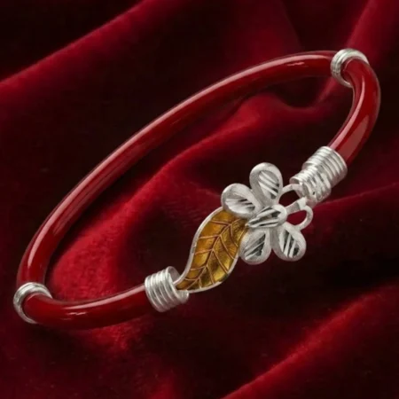 Floral Leaf Noya Bangle Bracelet for Women