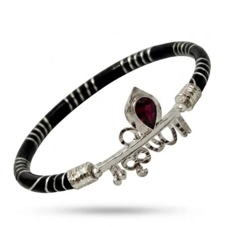 Krishna Flute Maroon Noya Bangle for Women