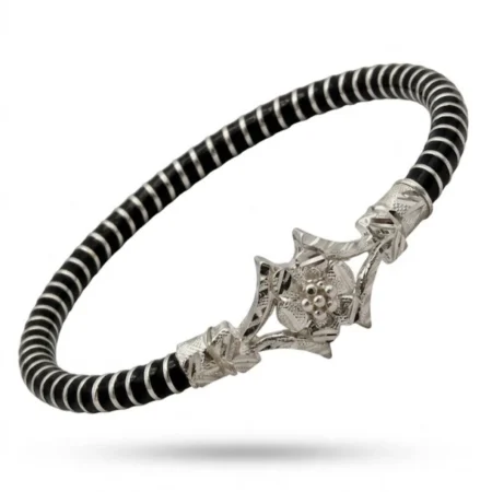 Floral Spiral Striped Noya Bangle Bracelet for Women
