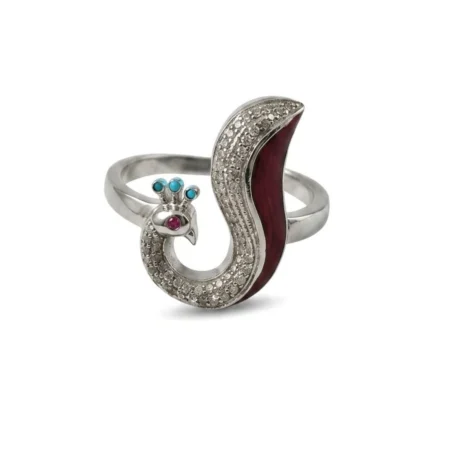 Mayurika Peacock Ring for Women