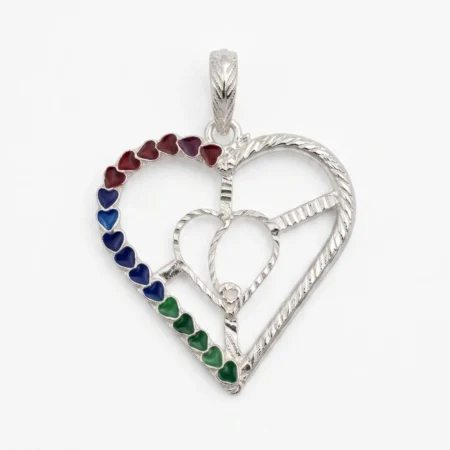 Heart Meenakari Pendant for Women