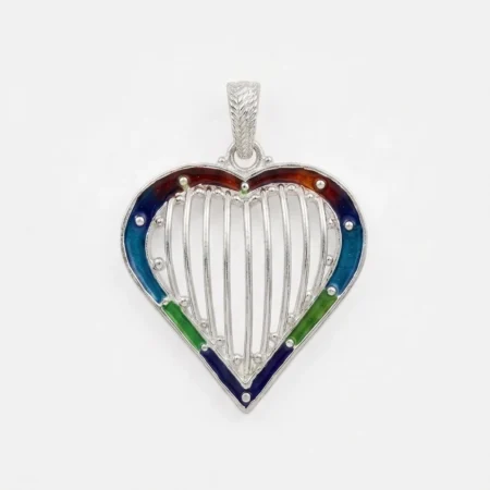Prisma Heart Meenakari Pendant